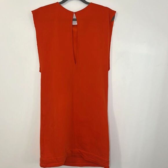 Free People Orange Sleeveless Sweatshirt Terry Dress Small - Picture 2 of 9